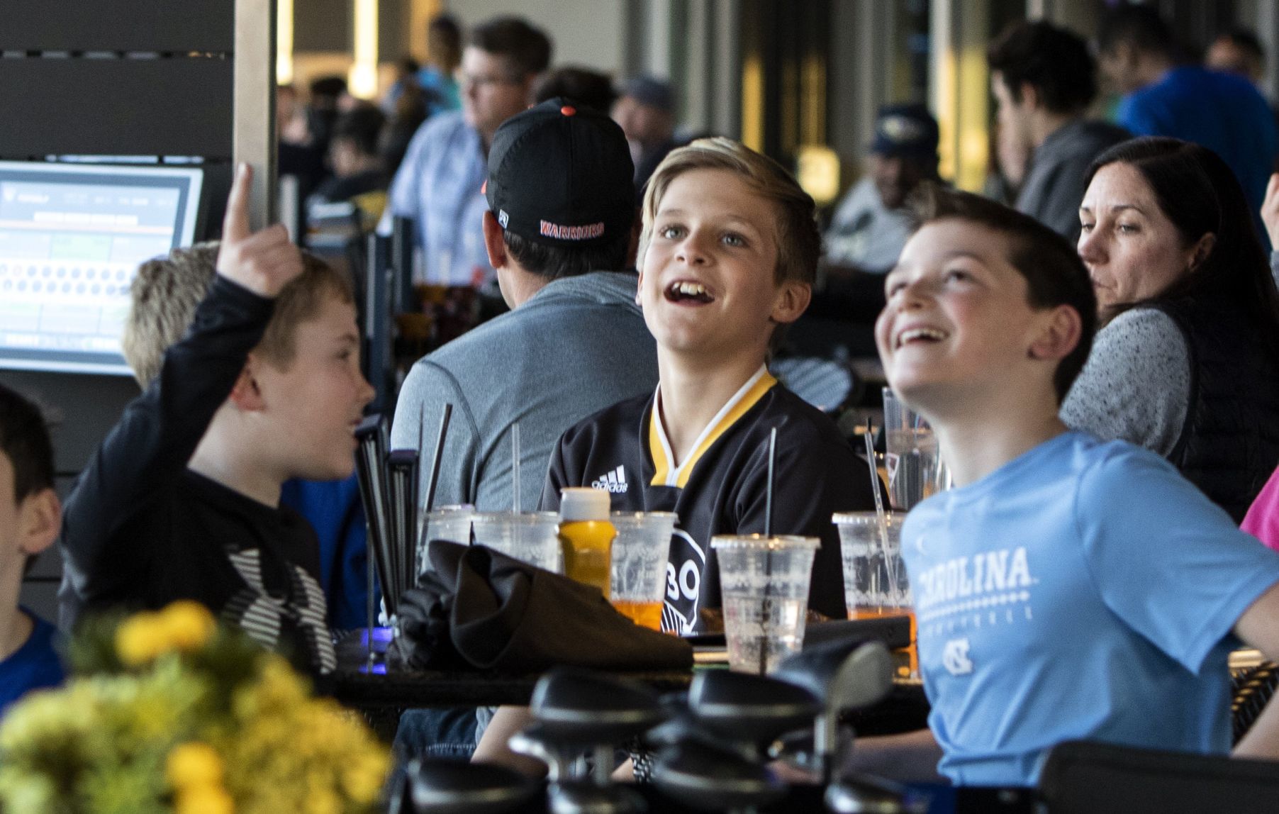 Family and friends at Topgolf